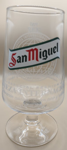 San Miguel Chalice glass
